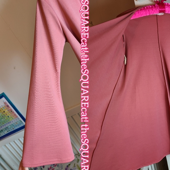 Alley Cat Betsey Johnson long bell sleeves tunic length open front cardigan 70s - Picture 3 of 7